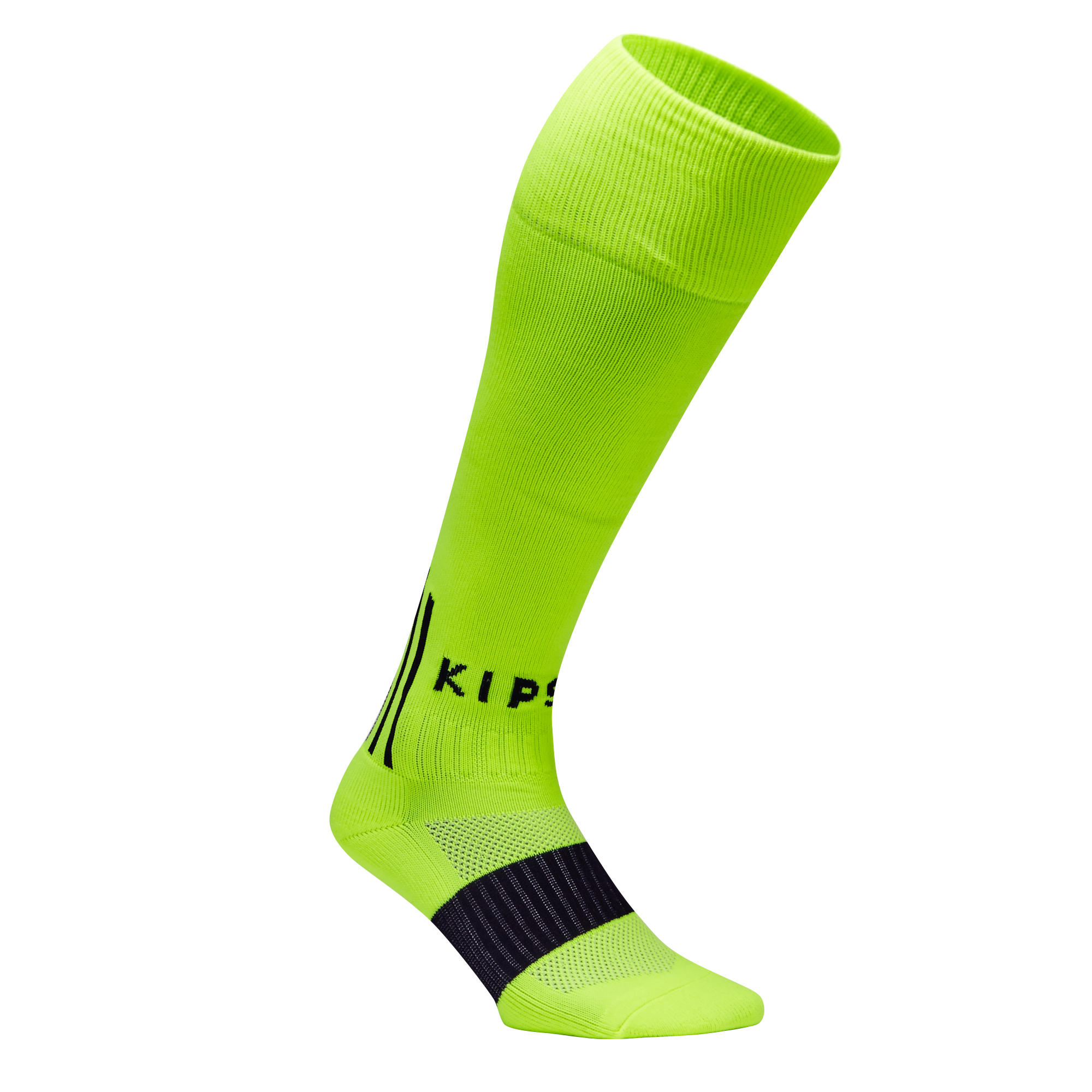 Adult Football Socks F500 - Neon Yellow/Black, Black/yellow
