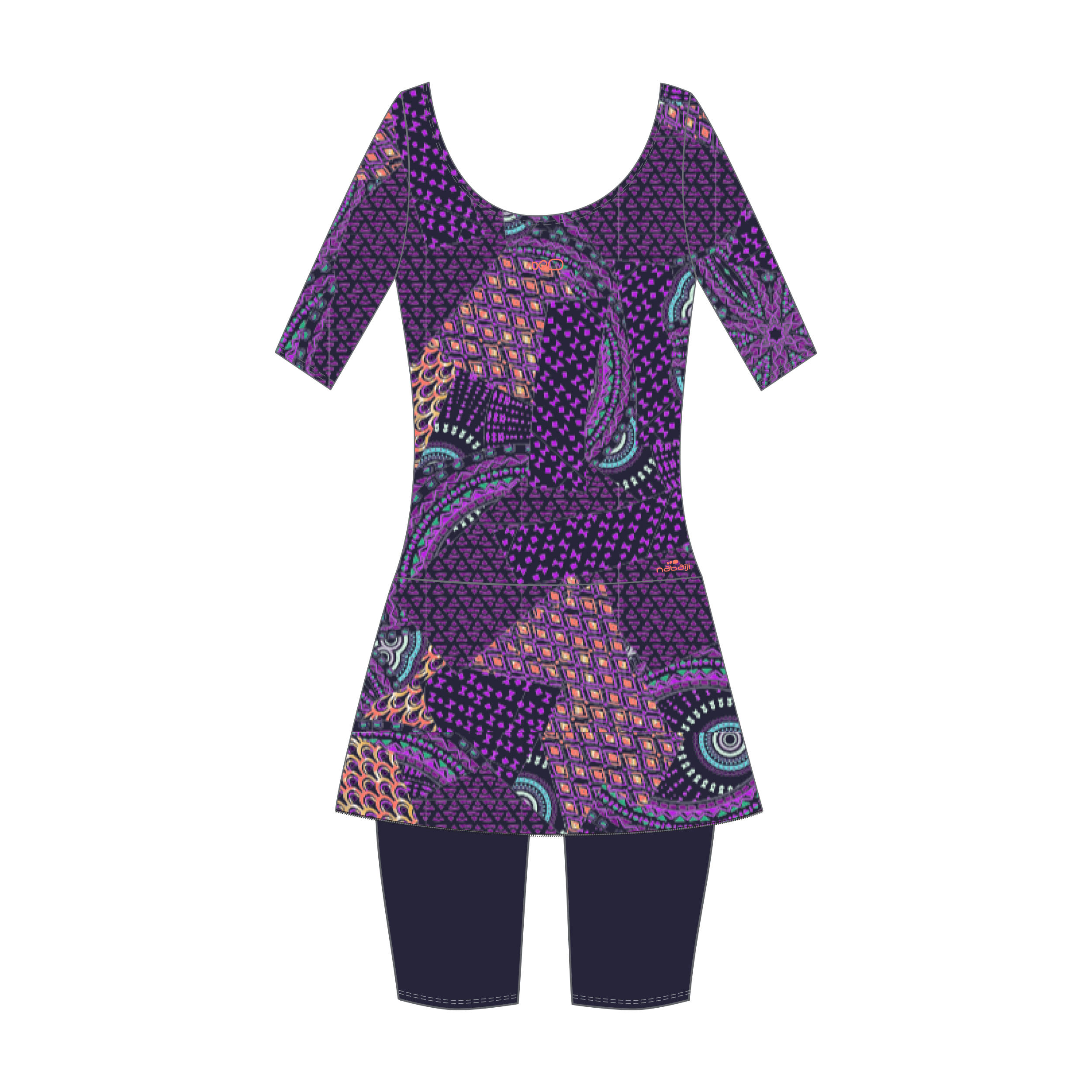 Women swimming costume half sleeved with skirt and half legging - Purple Black - By NABAIJI | Decathlon, Black/purple
Women swimming costume half sleeved with skirt and half legging - Purple Black - By NABAIJI | Decathlon, Black/purple