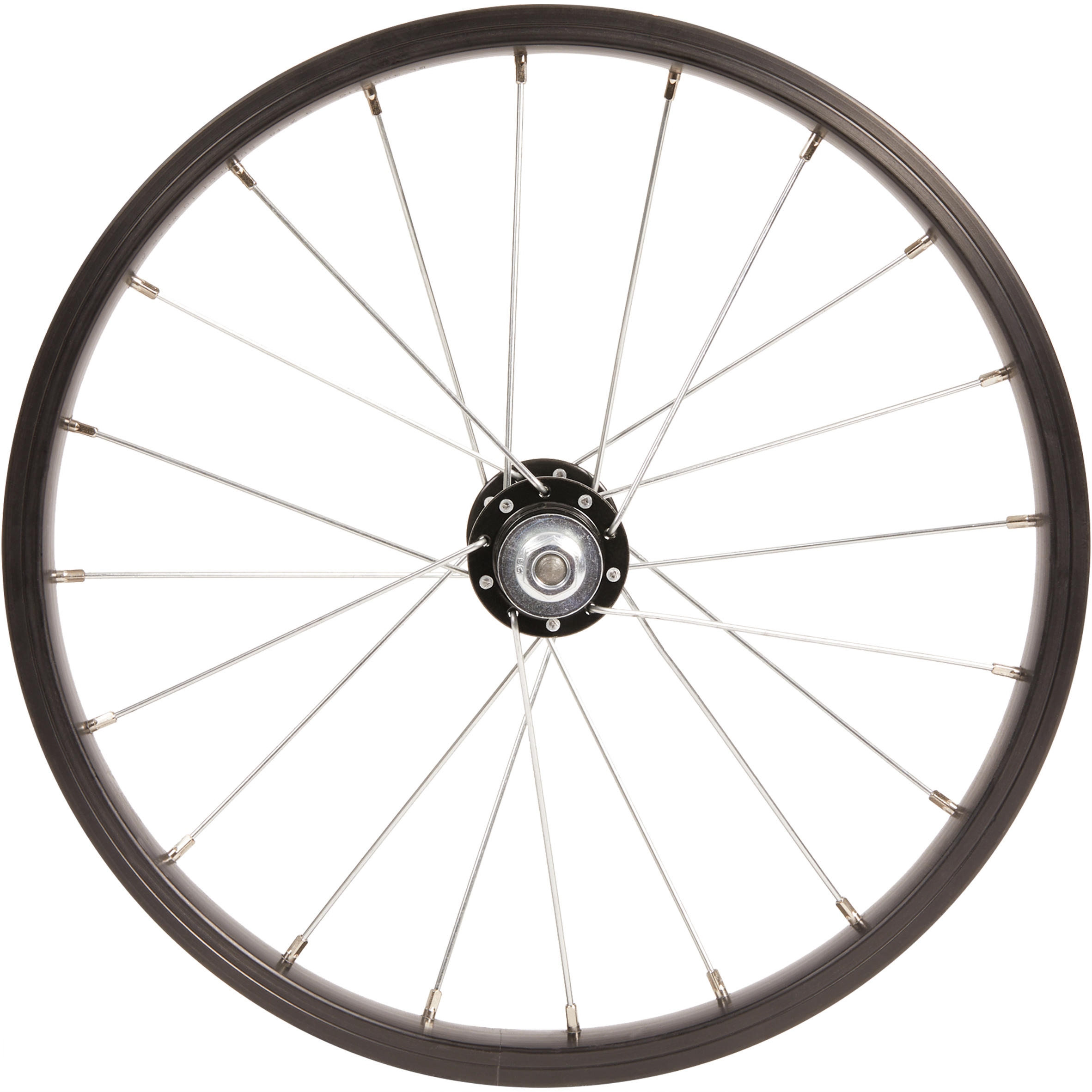 Kids Bike Wheel 16_QUOTE_ Front Axle Old 100 - Black - By BTWIN | Decathlon