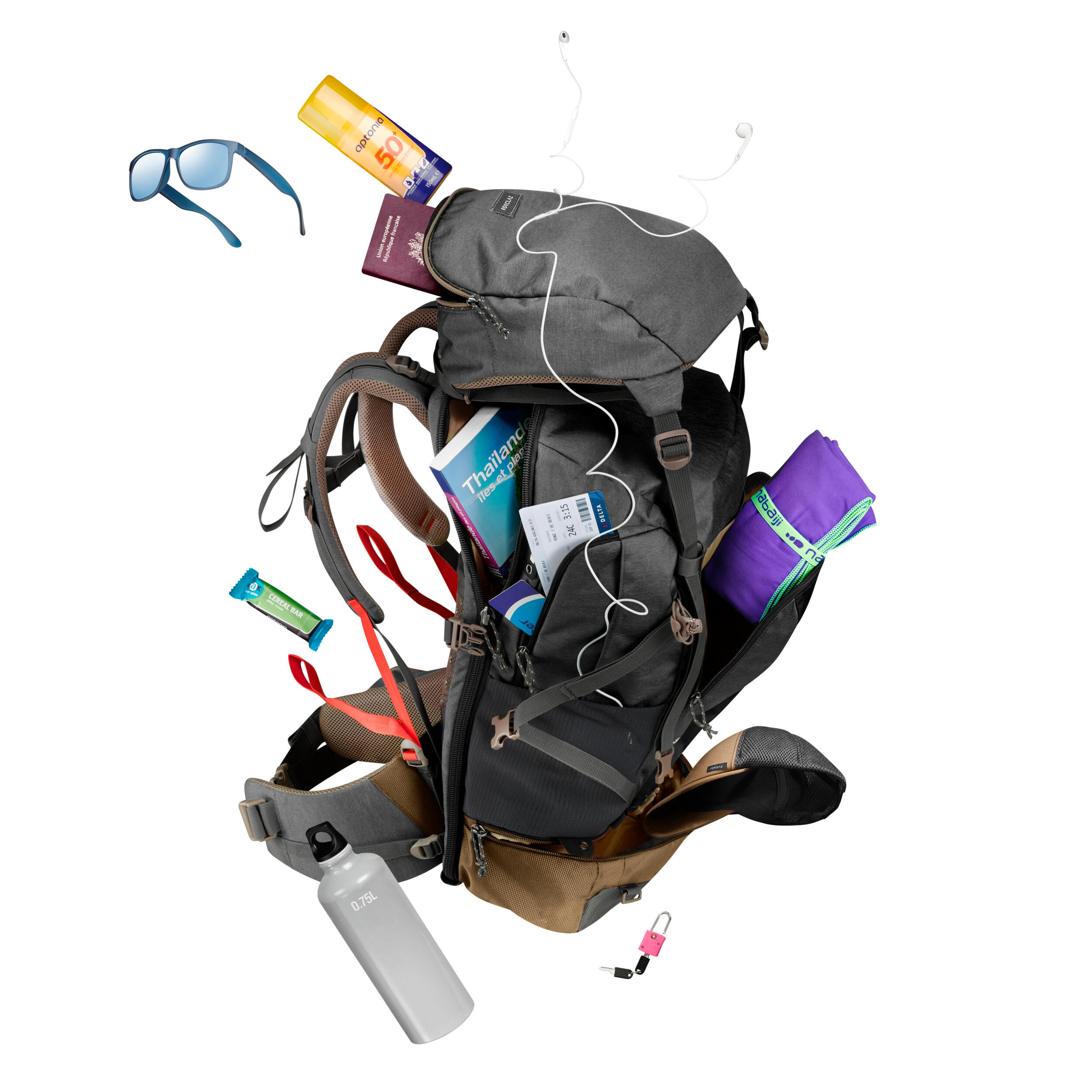 Men's Trekking Travel Backpack 50 Litres TRAVEL 500 Grey - By FORCLAZ | Decathlon
Men's Trekking Travel Backpack 50 Litres TRAVEL 500 Grey - By FORCLAZ | Decathlon
