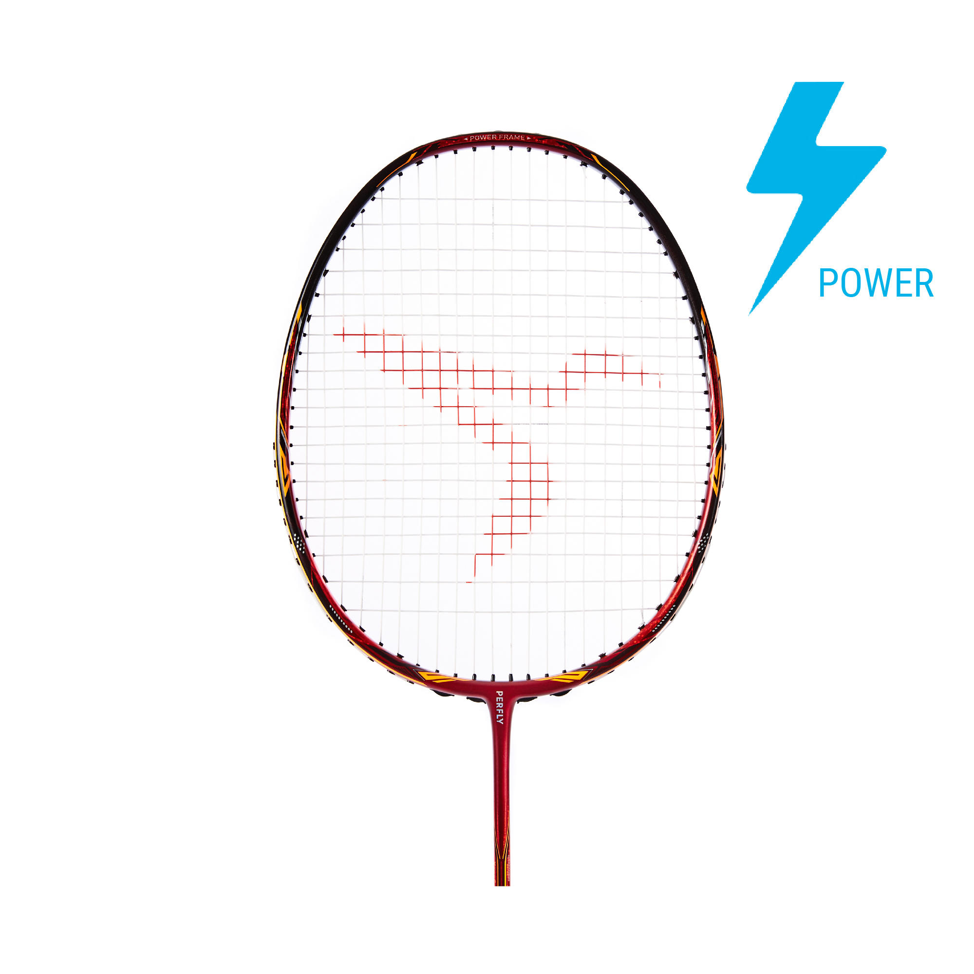 Badminton Adult Racket Br 990 P Red Orange - By PERFLY | Decathlon, Orange/red