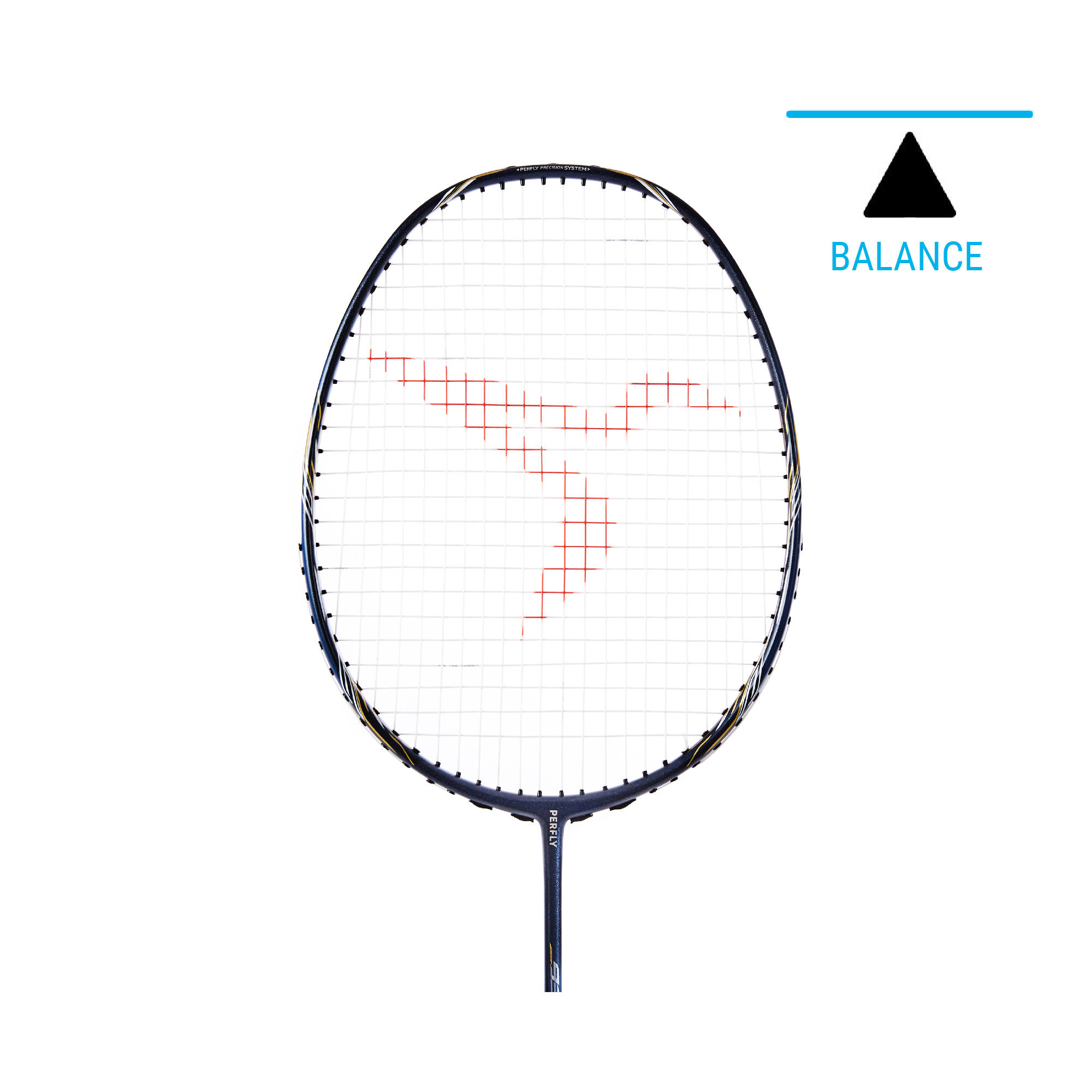 Badminton Adult Racket Br 930 V Blue Golden - By PERFLY | Decathlon, Blue/gold
