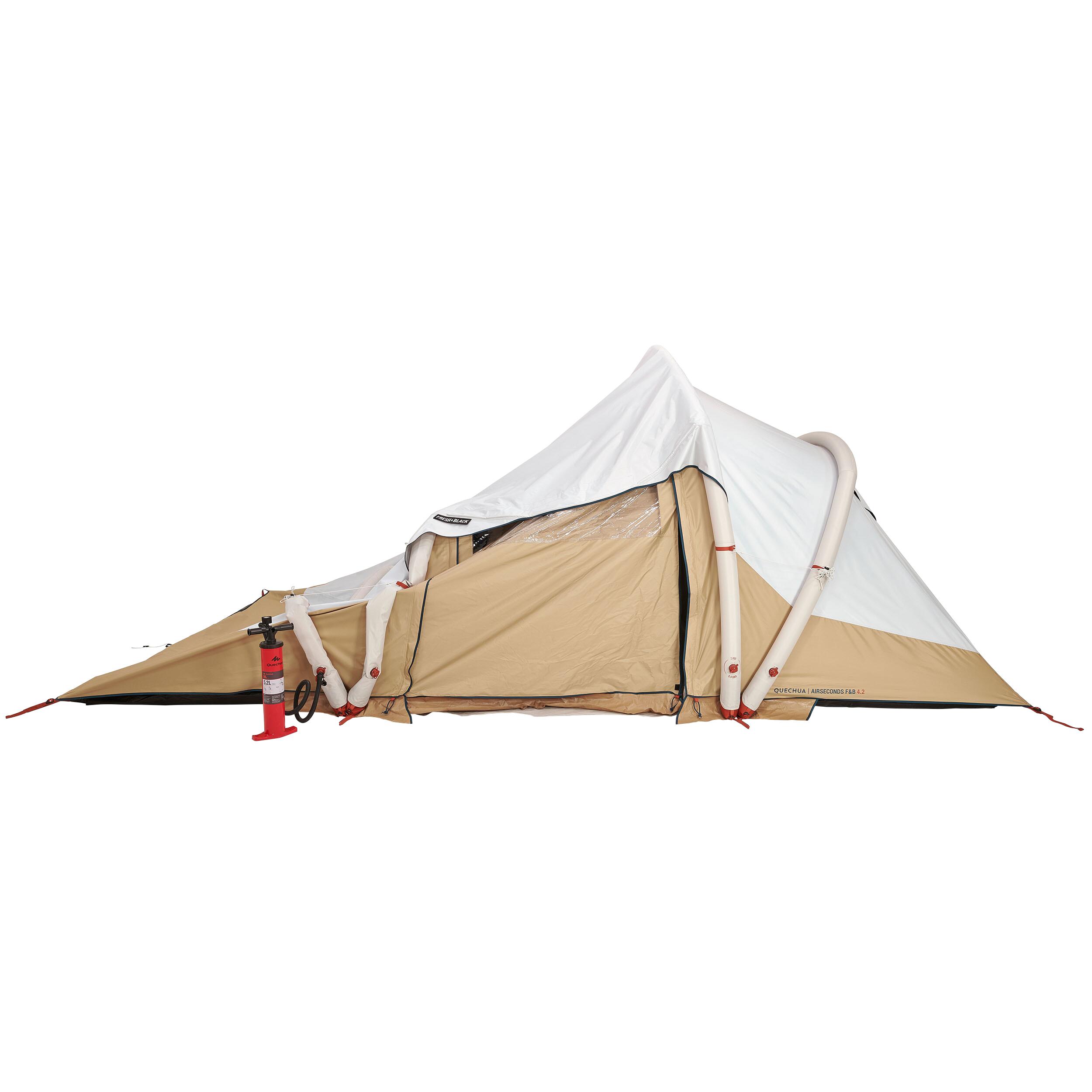 ケシュア Quechua AIR SECONDS FAMILY 4.2 Quechua Air Seconds Fresh and Black 4 2 Tent First Impressions