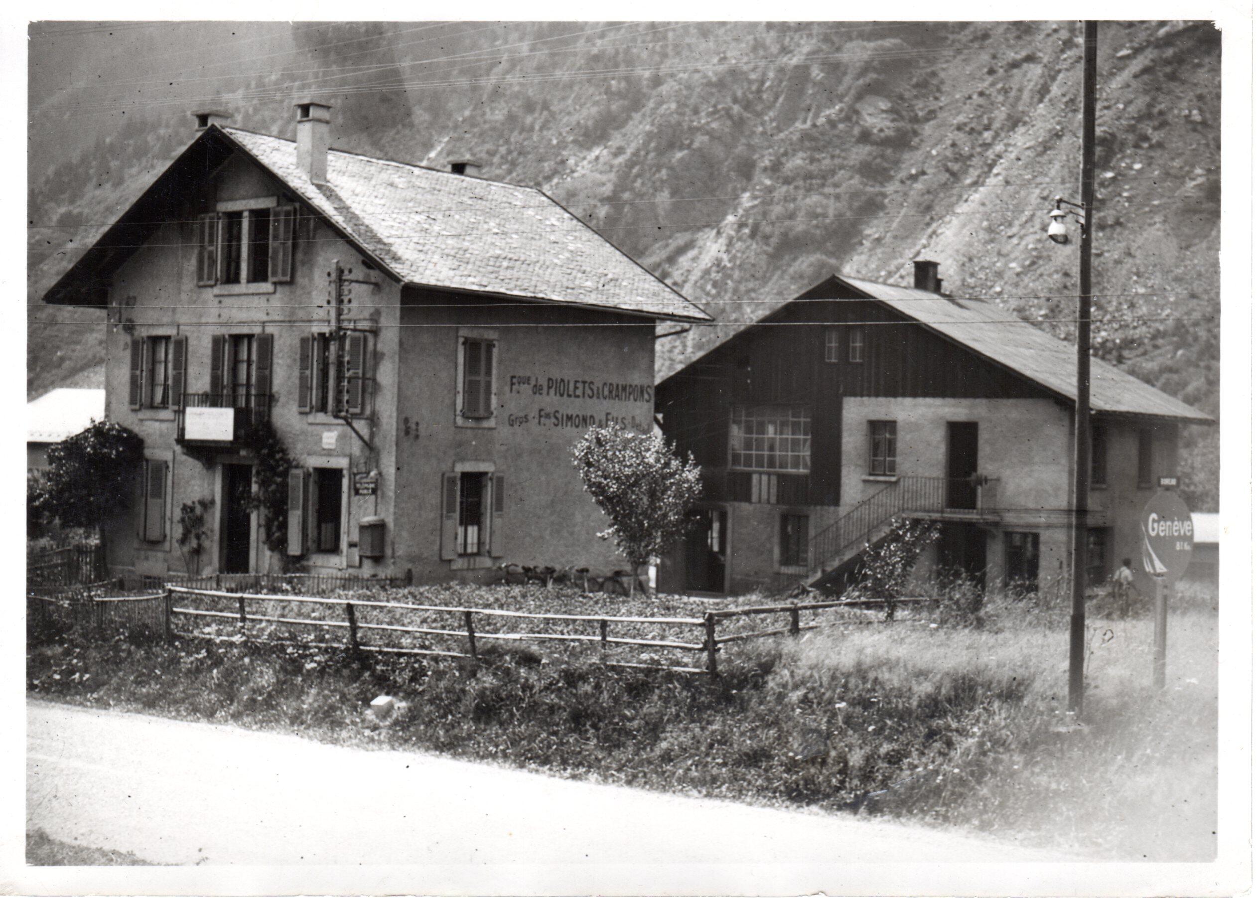 Primera fábrica Simond en Chamonix