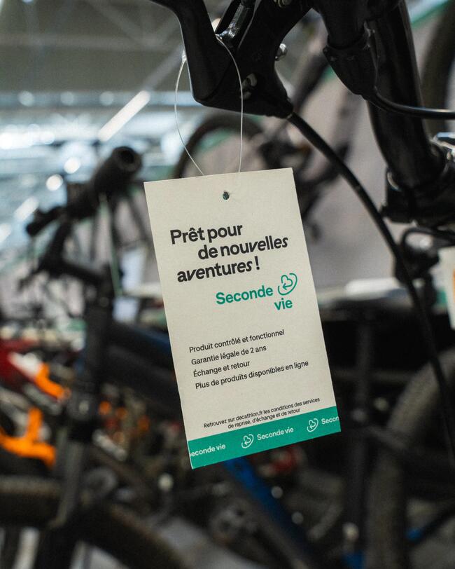 étiquette produit seconde vie decathlon