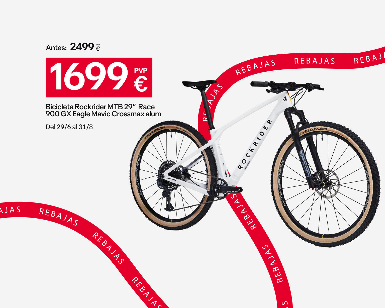 Bicicleta Rockrider MTB 29" rebajada