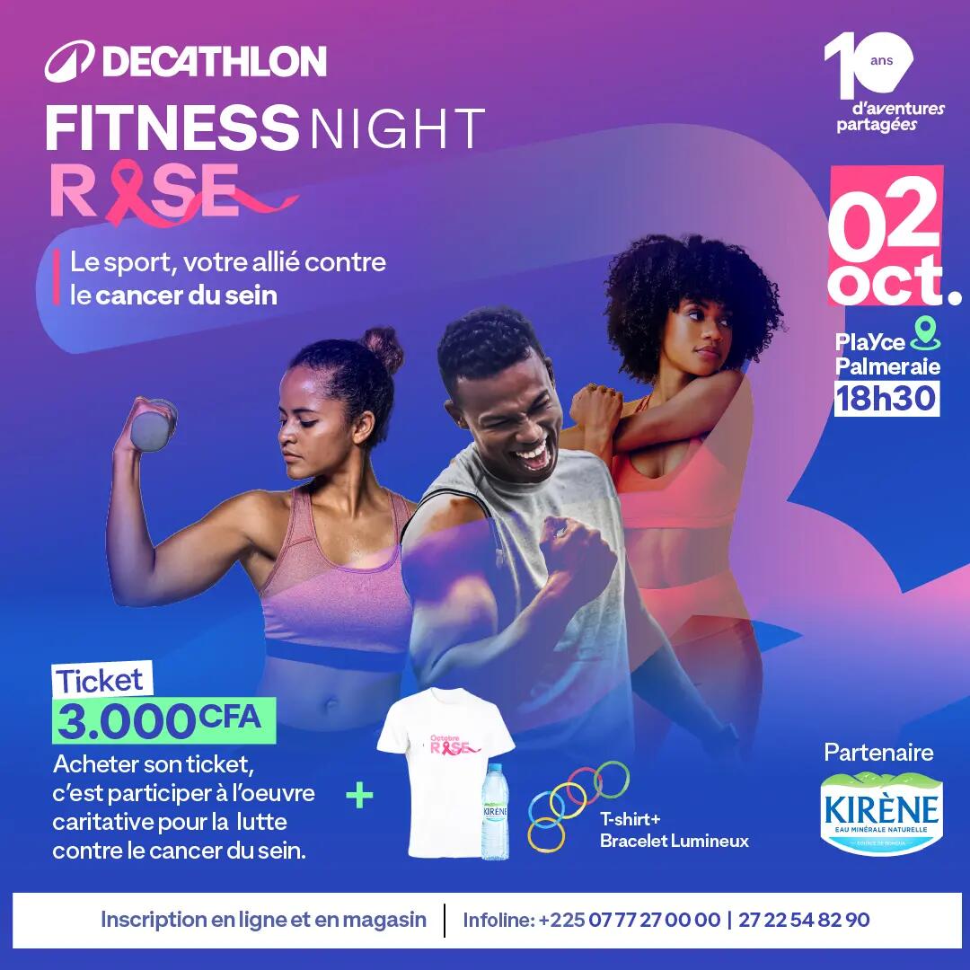 Affiche Fitness Night Rose