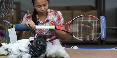 Photo fabrication raquette de tennis