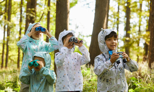 Picture of children holding binoculars