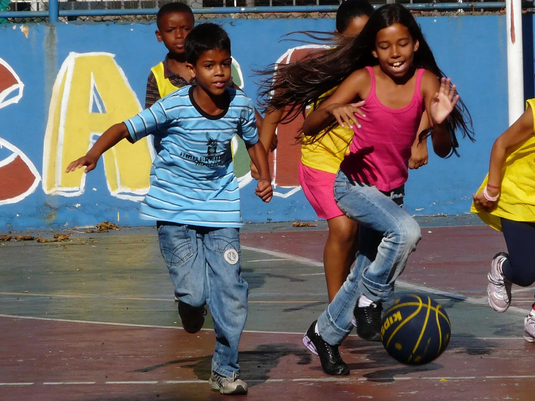 Picture of chidren playing football