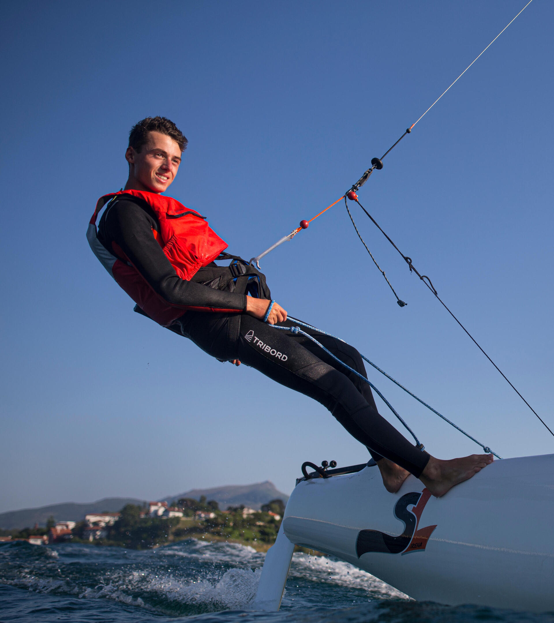 Picture of a boy sailing 