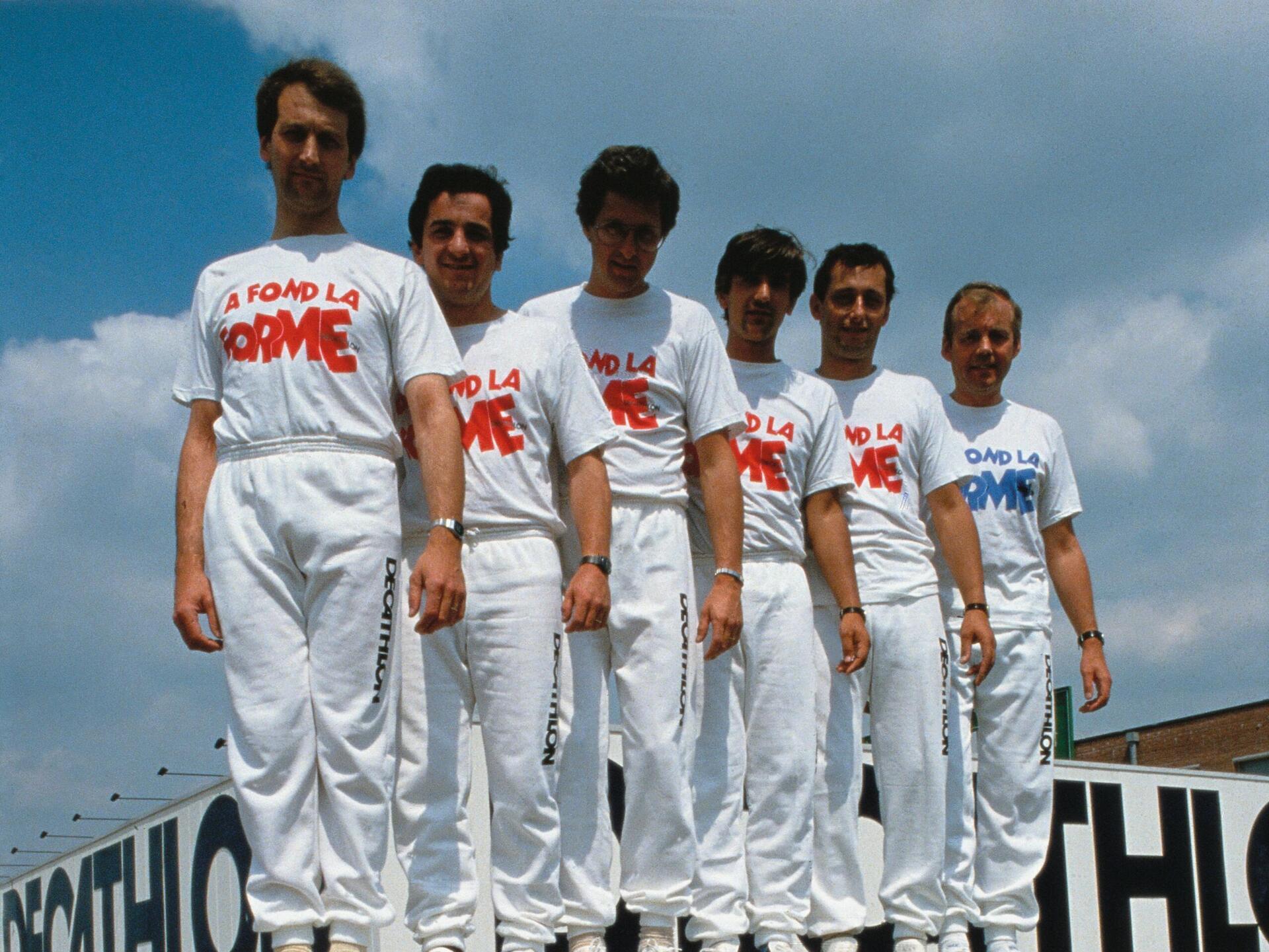 Michel, Benoit, Didier, Stéphane, Hervé, Nicolas y Stanislas (la banda de los 7)