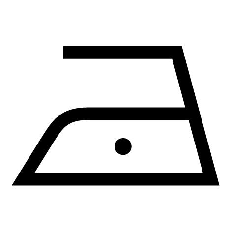 Planchado a una temperatura máxima de la suela de 110°C. - El tratamiento con vapor puede causar daños irreversibles.