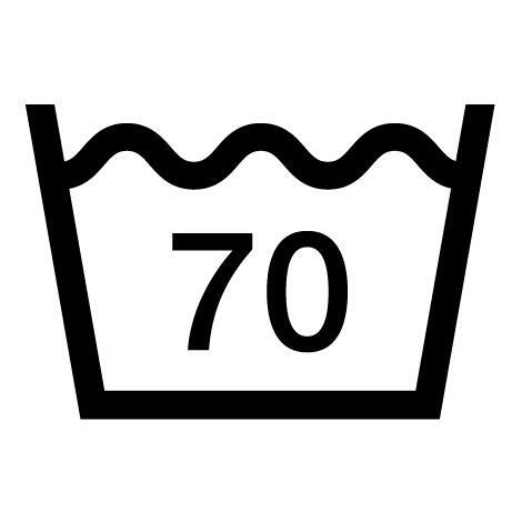 70 ° C maksimum yıkama sıcaklığı - Normal tedavi.