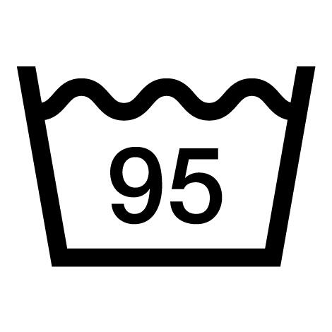 95 ° C maksimum yıkama sıcaklığı - Normal tedavi.