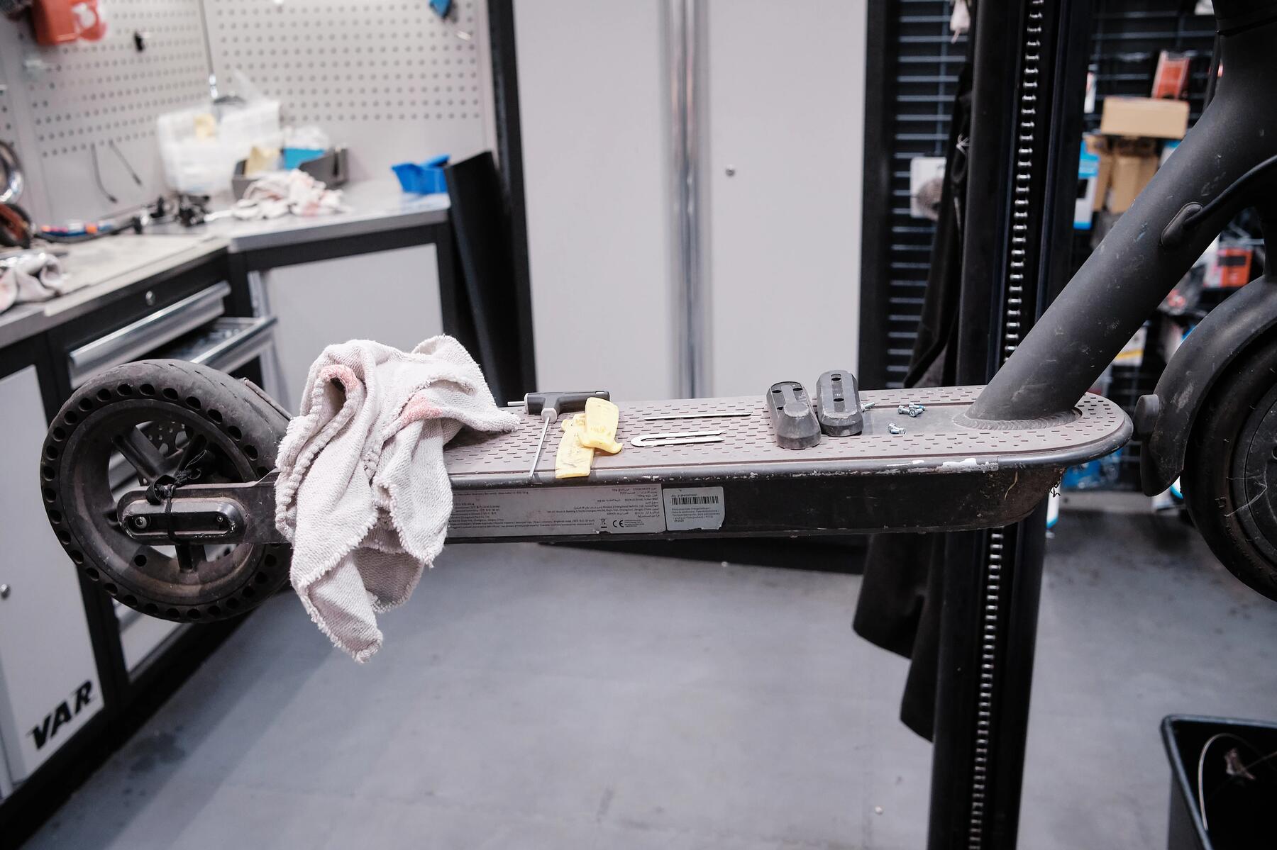 Repairing an electric scooter motor