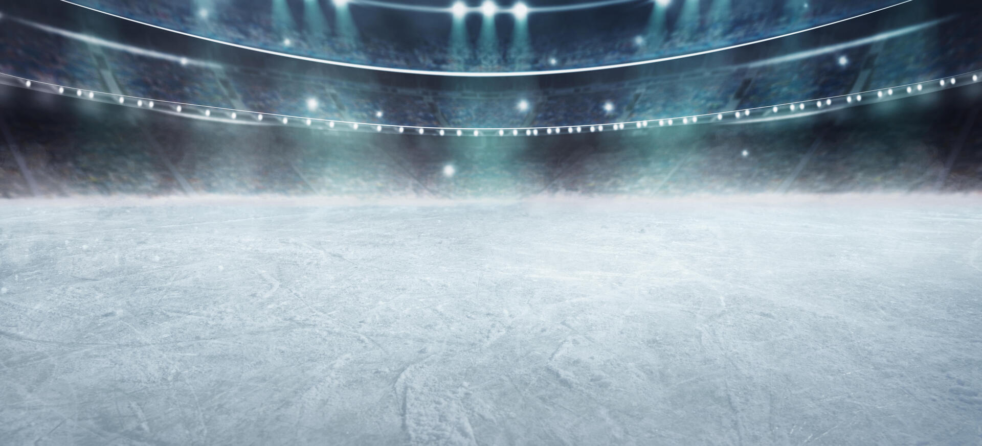 patinoire et gradins vide