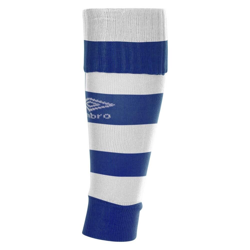 UMBRO Childrens/Kids Hooped Leg Sleeves (Royal Blue/White)