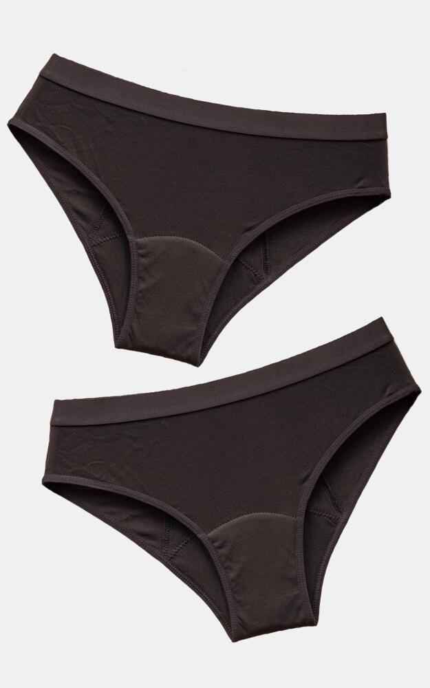 ANAISSA Conjunto de 2 cuecas menstruais de fluxo intenso em algodão bambu