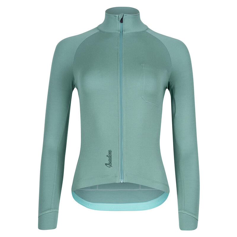 Maglia manica lunga termica Signature Mint de donna