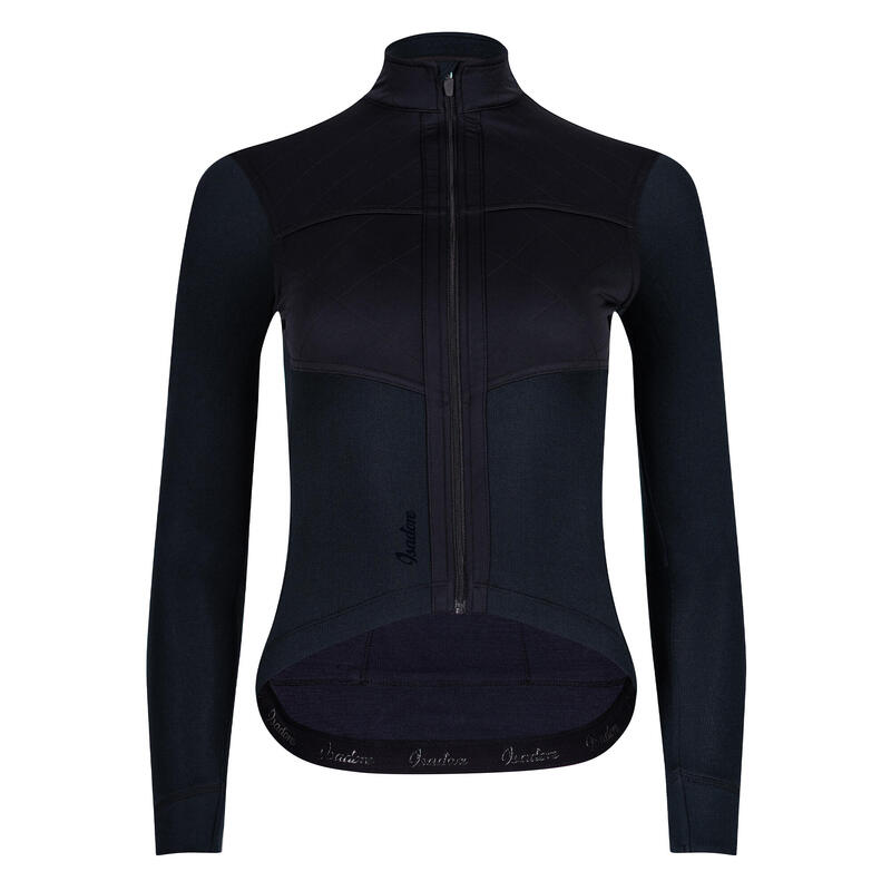 Signature Shield fietsshirt met lange mouwen Anthracite Dames