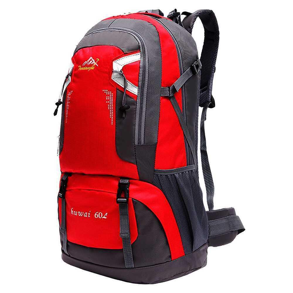 OZIO FITNESS Mochila Roja 60 Litros Impermeable con Cierres Asas y Correas de Seguridad