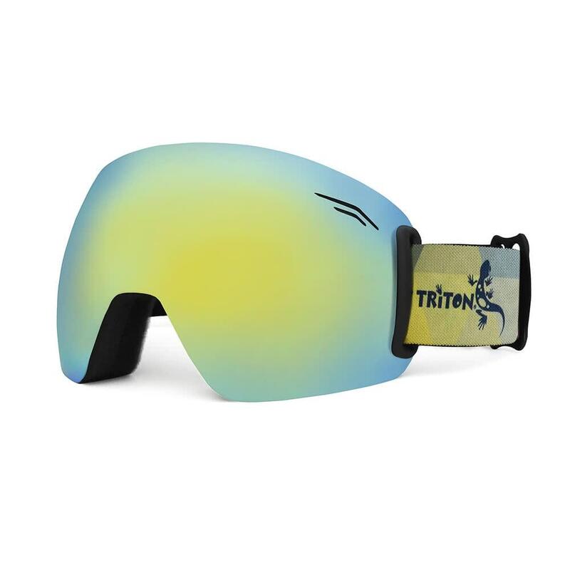 Flight - Adult Unisex Snow, Ski & Snowboard Goggle - Sunset (Blue/Yellow revo)