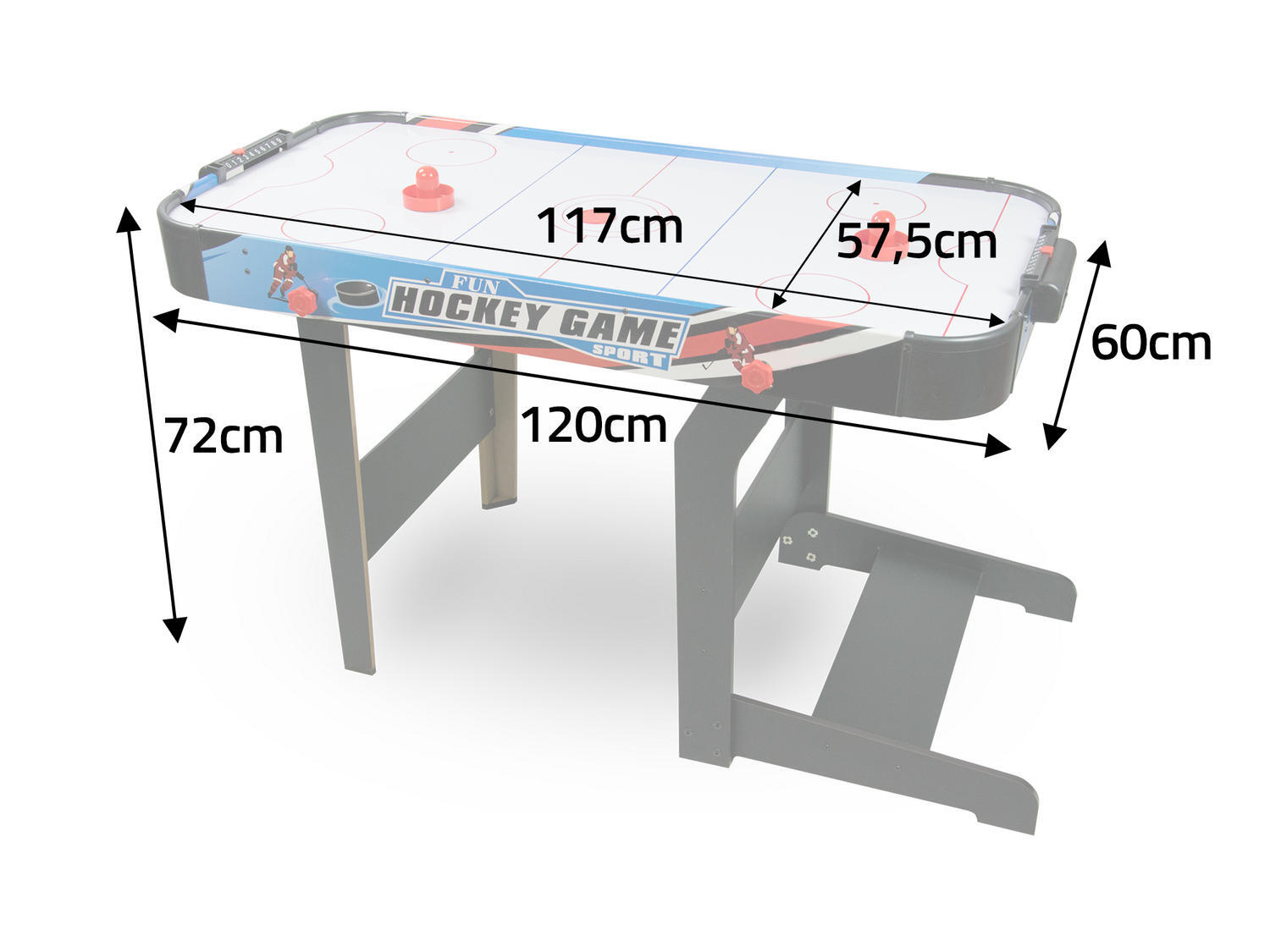 Table de air hockey - Neo-Sport noir adulte 5/5
