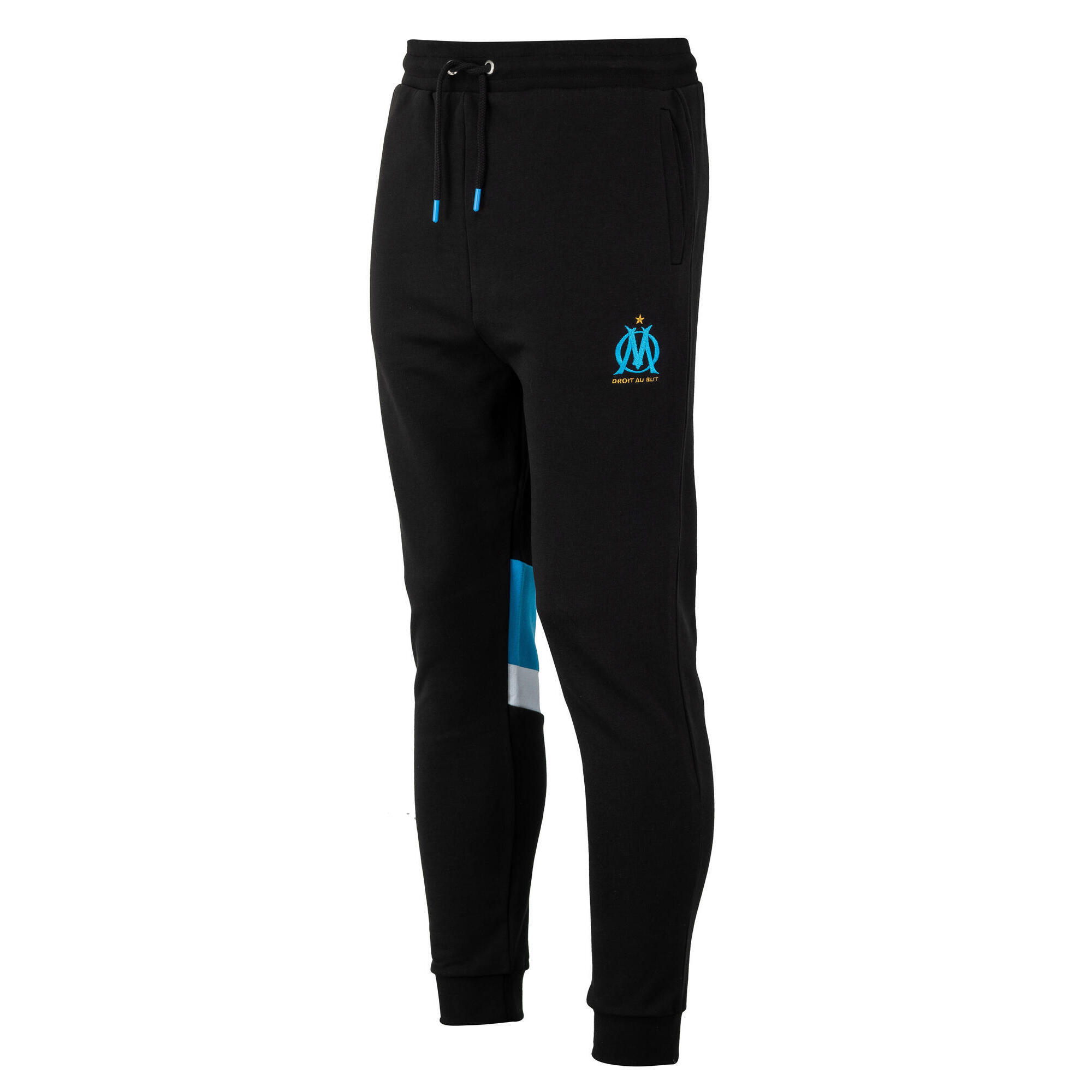 Om - Pantalon Molleton Fit Om - Collection Officielle Olympique De Marseille - Pantalons - Noir - 38 S - Decathlon