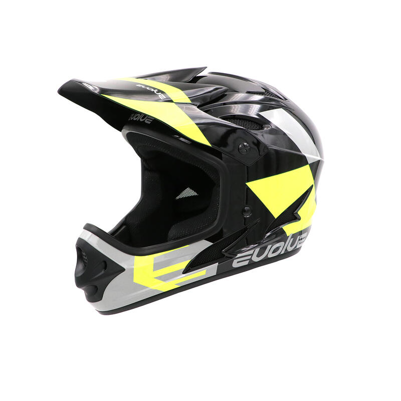 Casco Evolve Storm - Negro brillante / Amarillo neón