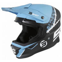 Casque Intégral - Furious Storm Noir Turquoise Mat
