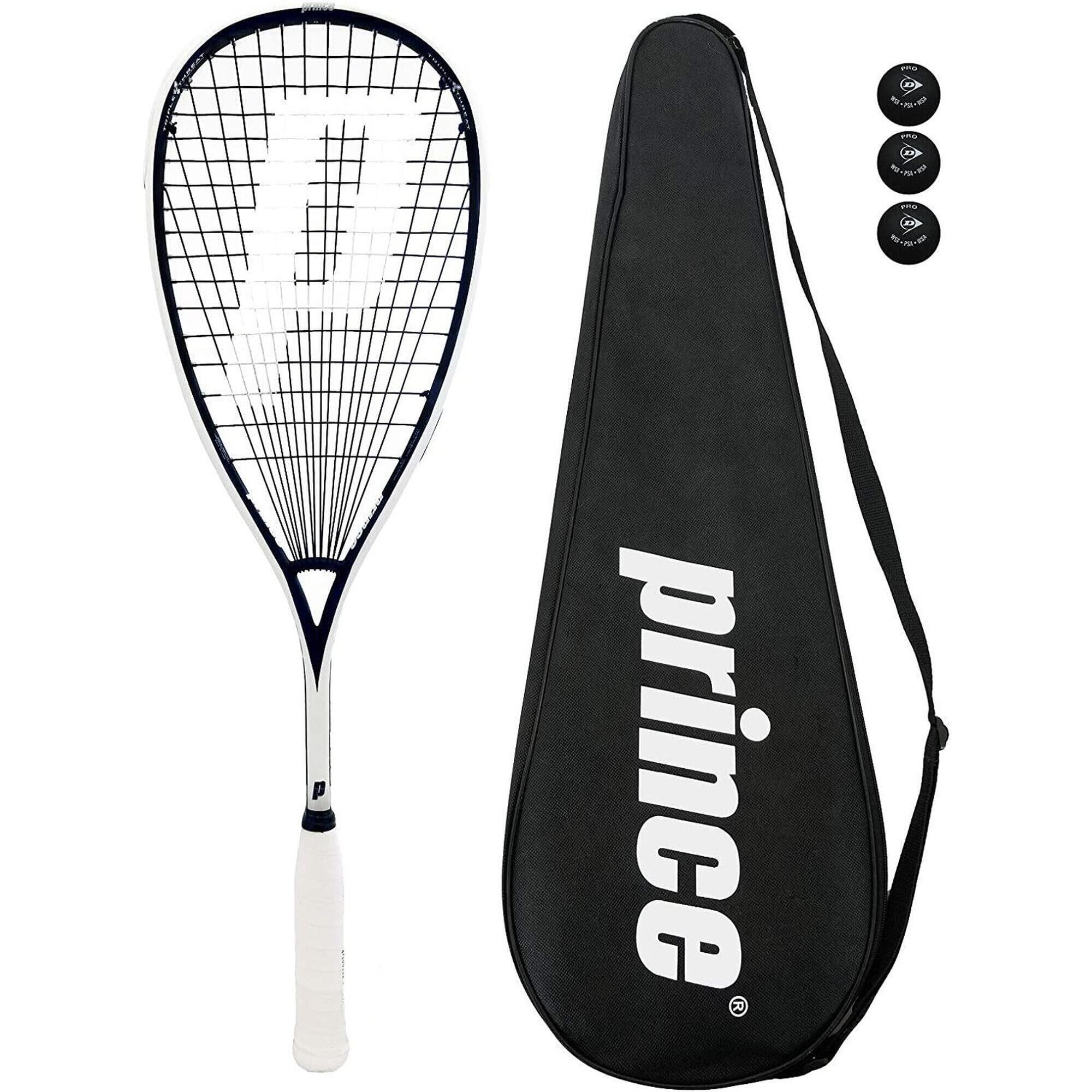 PRINCE Prince Pro Sovereign 650 Squash Racket + 3 Squash Balls + Bag…