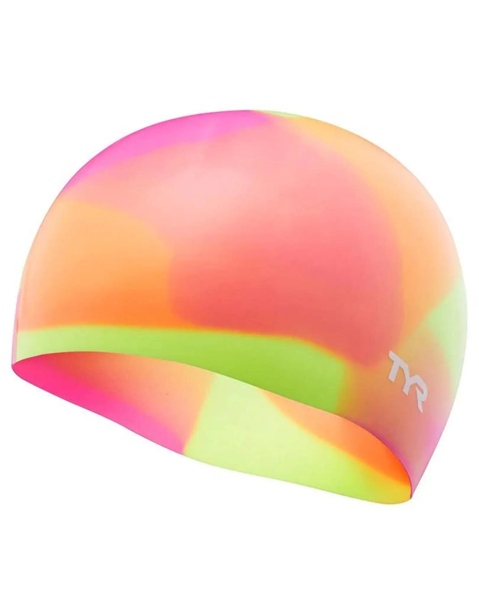TYR Junior Tie Dye Graphic Silicone Swim Cap 2/2
