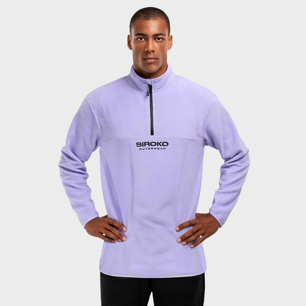 Men's Aurora Lavender Winter Sports thick fleece pullover