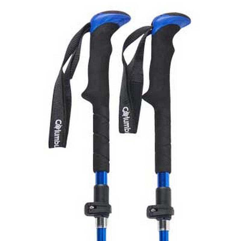 Par Bastones de trekking plegables Aluminio Columbus outdoor Tra7075 azul