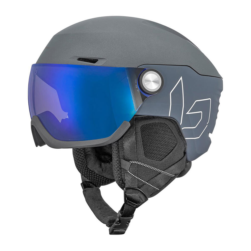 BOLLÉ V-RYFT PURE ADULT VISOR SNOW HELMET - Matte Grey/Photochromic Blue