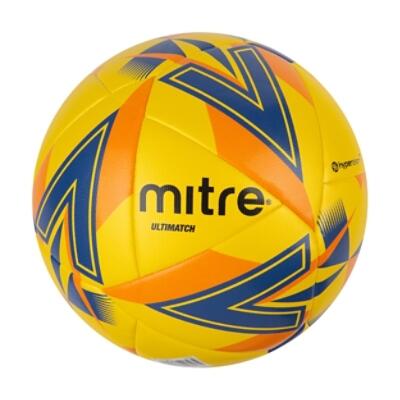 MITRE Ultimatch Football - Yellow/Blue