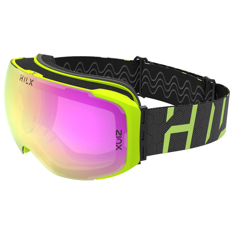 RECON Unisex  Anti-fog & Anti scratch Ski, Snow Goggles - Purple/Black/Green