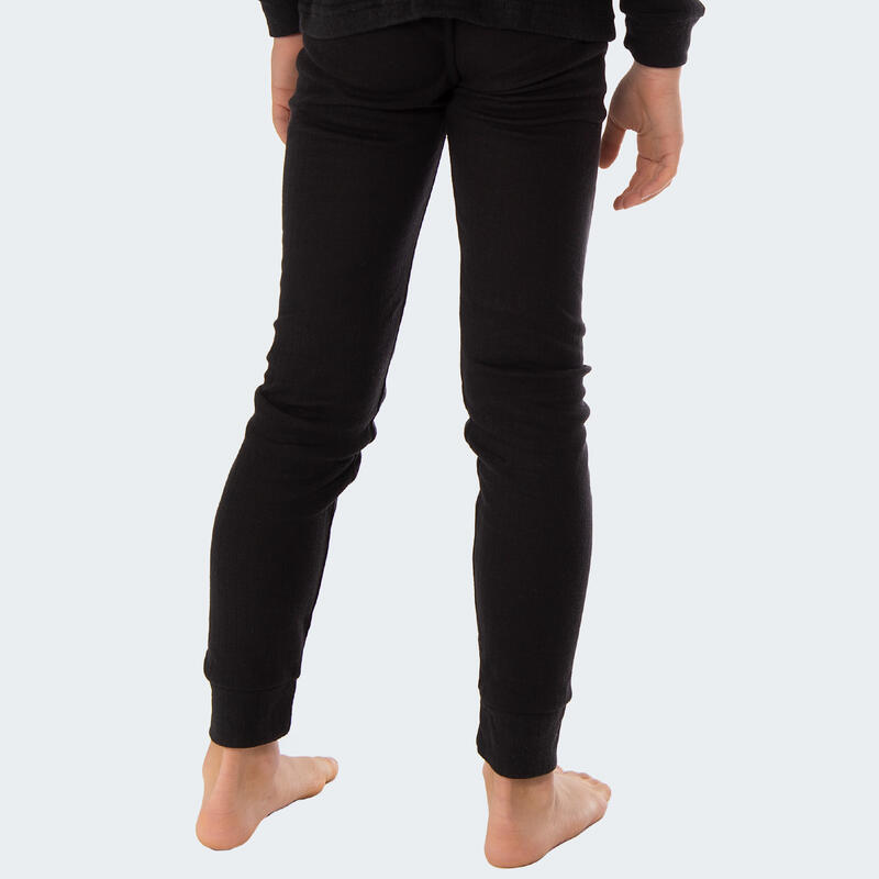 Pantalon thermique | Sous-vêtements | Enfant | Doublure polaire | Noir