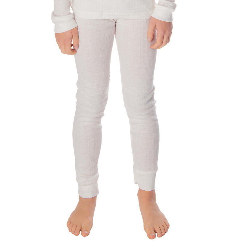 pantaloni termici copii | pantaloni sport | Fleece interior | Cream