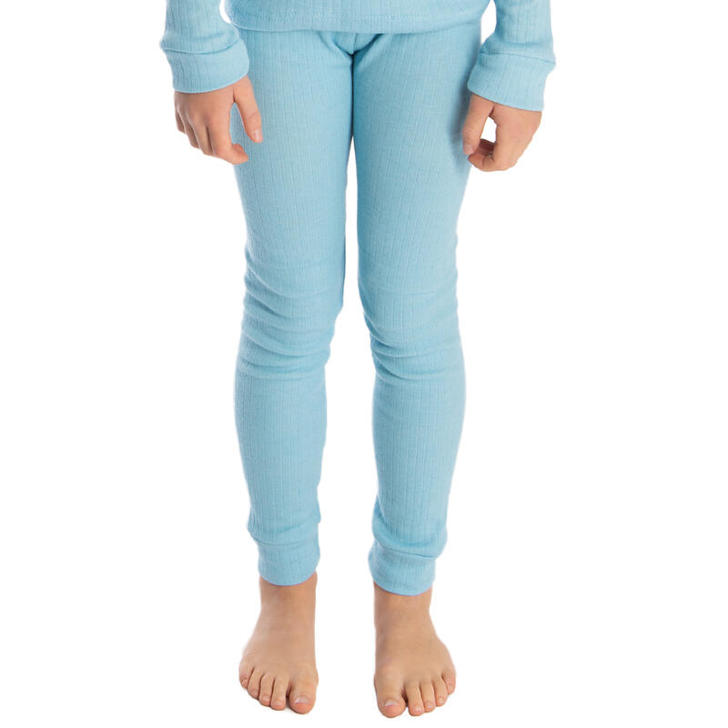 Pantalon thermique | Sous-vêtements | Enfant | Doublure polaire | Bleu clair