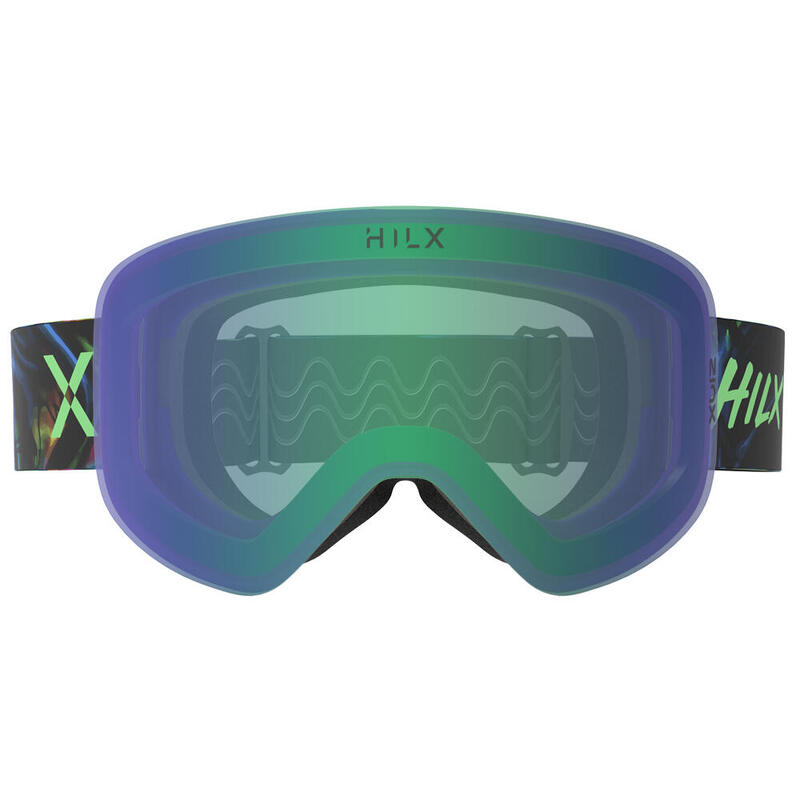 VINTRO 中性防霧及三重防刮雪地滑雪護目鏡 - 藍色/黑色