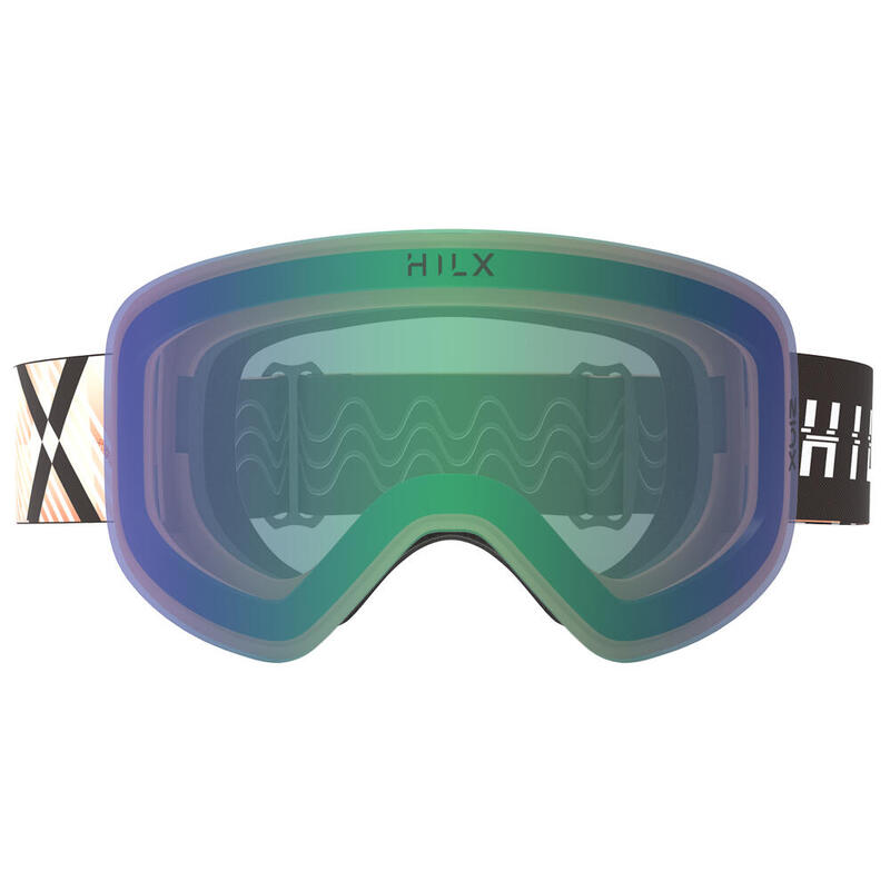 VINTRO Unisex Anti-fog & Triple Scratch Ski, Snow Goggles - Peach/Black