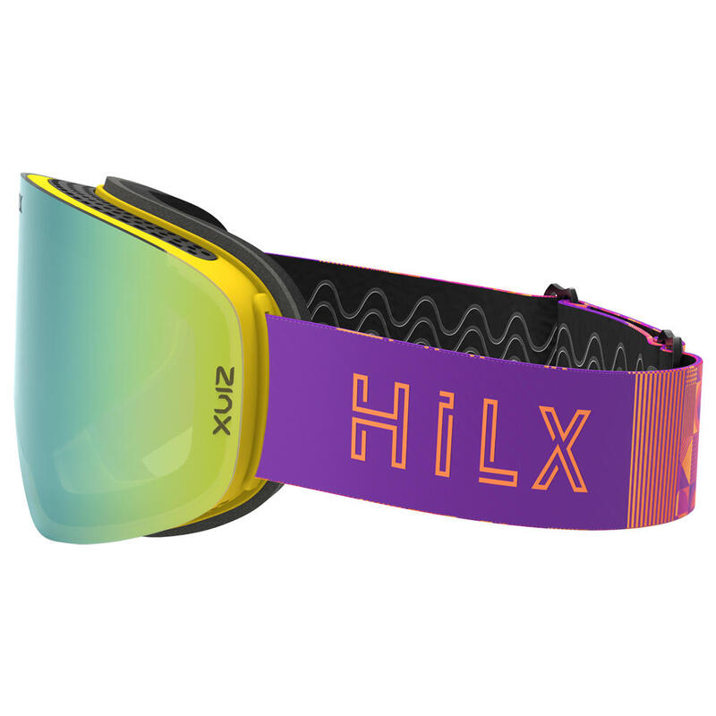 VINTRO Unisex Anti-fog & Triple Scratch Ski, Snow Goggles - Yellow/Purple