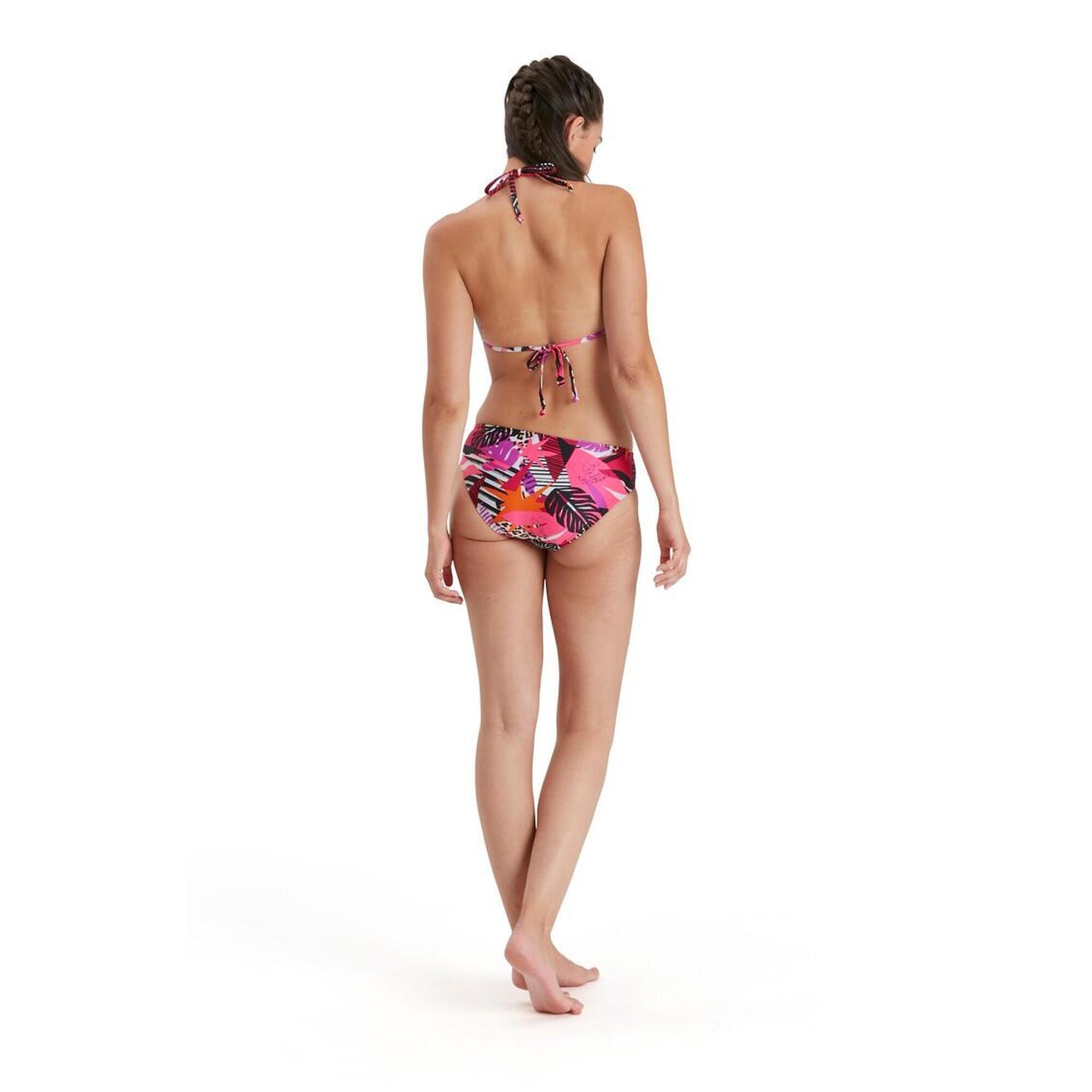 Costum de inot femei Speedo Triangle bleumarin/roz