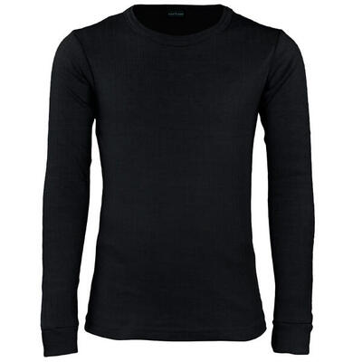 Thermoshirt voor kinderen | sportonderhemd | binnenkant fleece | zwart
