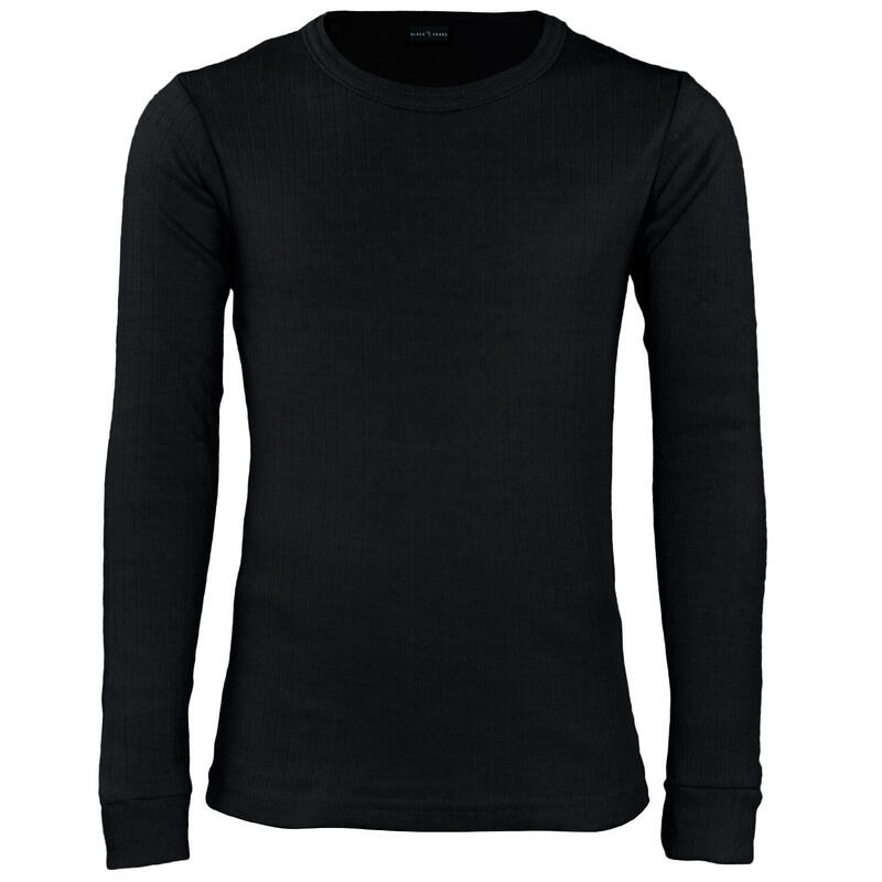 Thermoshirt voor kinderen | Sportonderhemd | Binnenkant fleece | Zwart