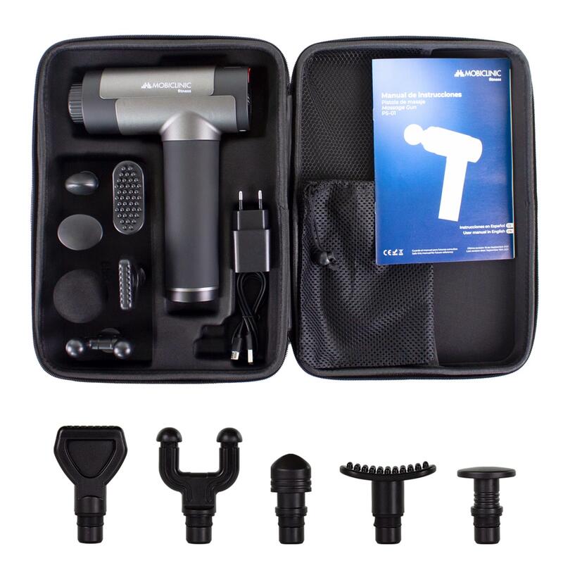 Pistolet de massage musculaire portable écran LCD 6 têtes