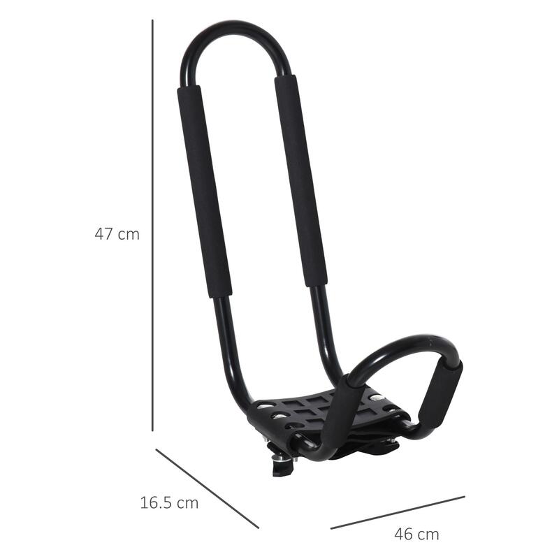 HOMCOM Set 2 Staffe Porta Kayak e Canoe con Attacco Universale per Portapacchi