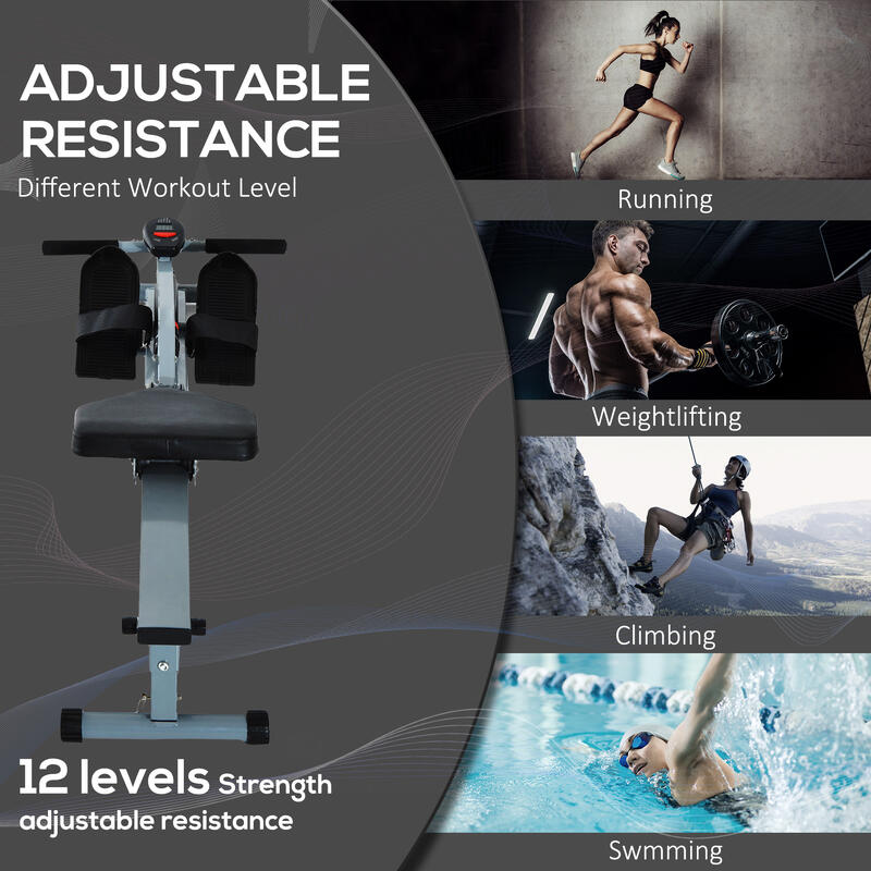 Aparat de Vaslire Profesional pentru Fitness cu Display, 130x67.5x67cm